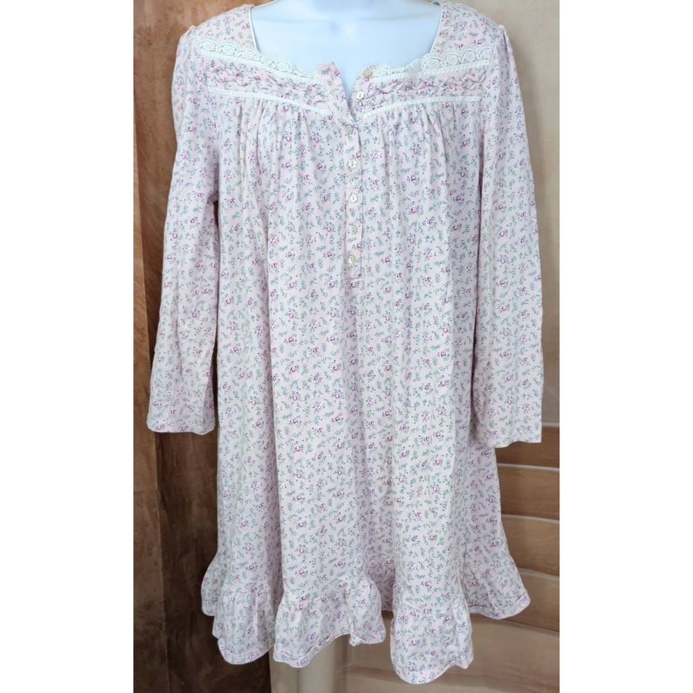 Eileen West Floral Cotton Nightgown